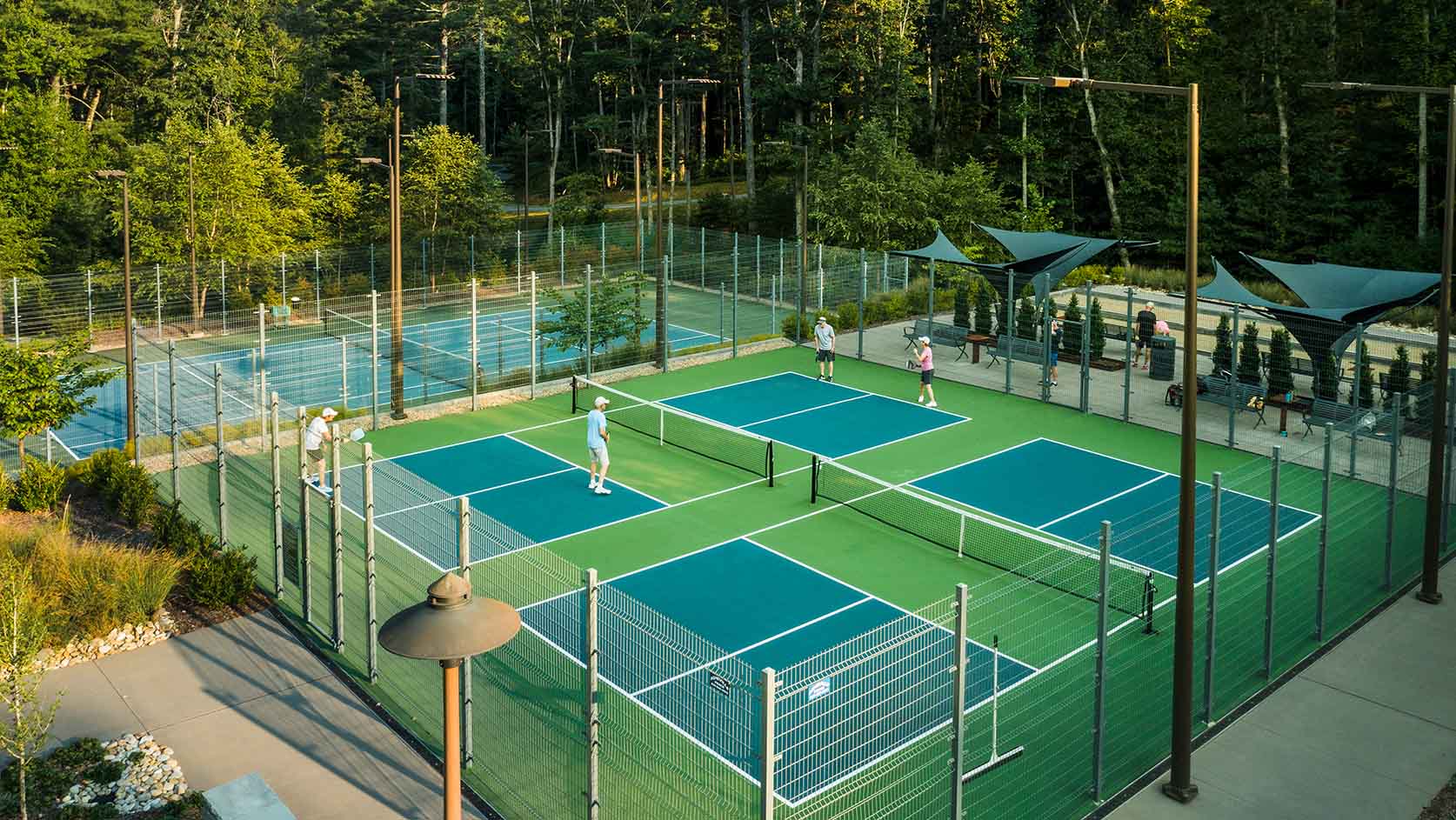 A pickleball court at The Ramble